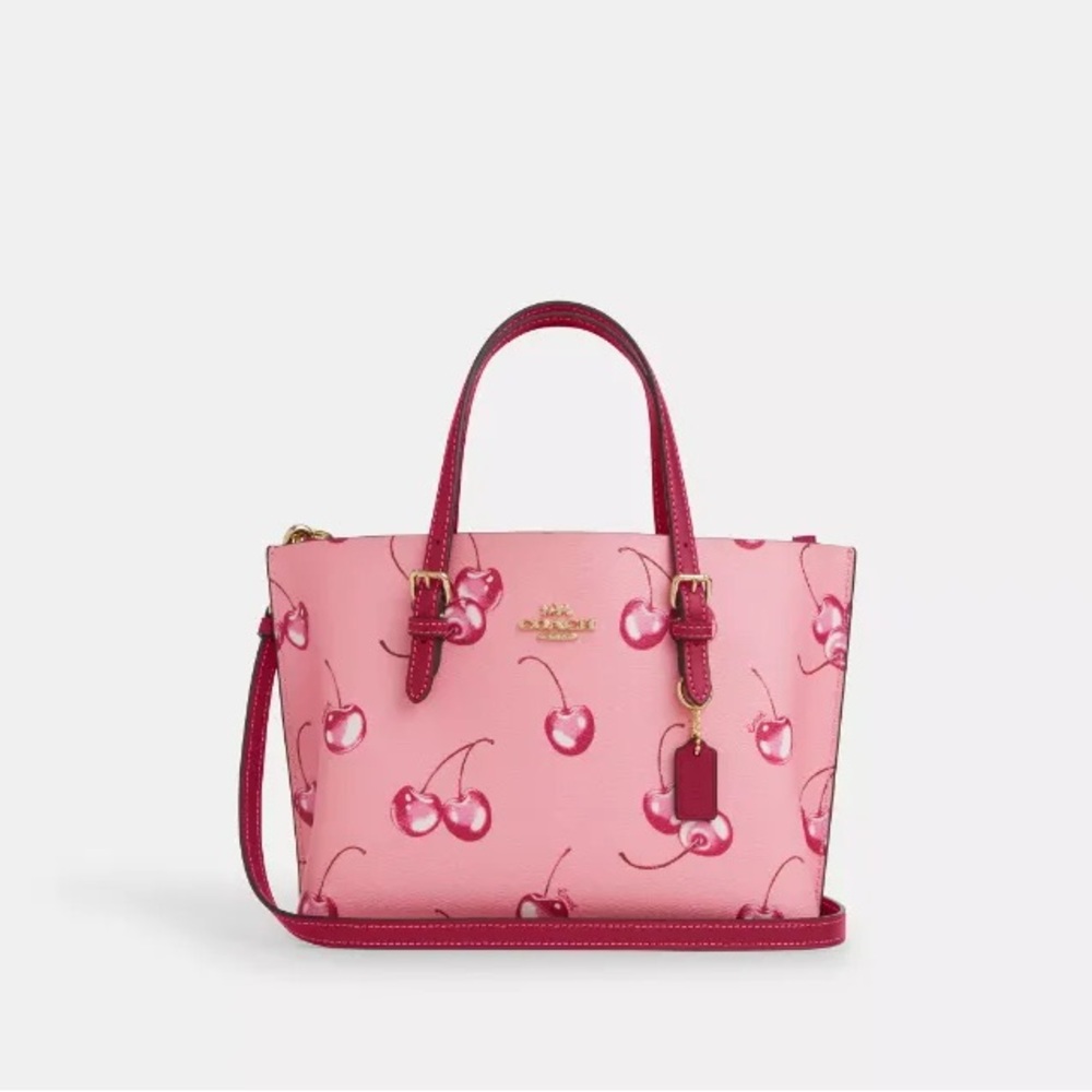 BNWT Coach Cherry Print Pink Tote